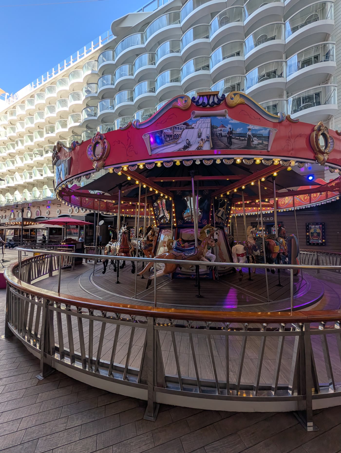Carousel and deck on Harmony of the Seas