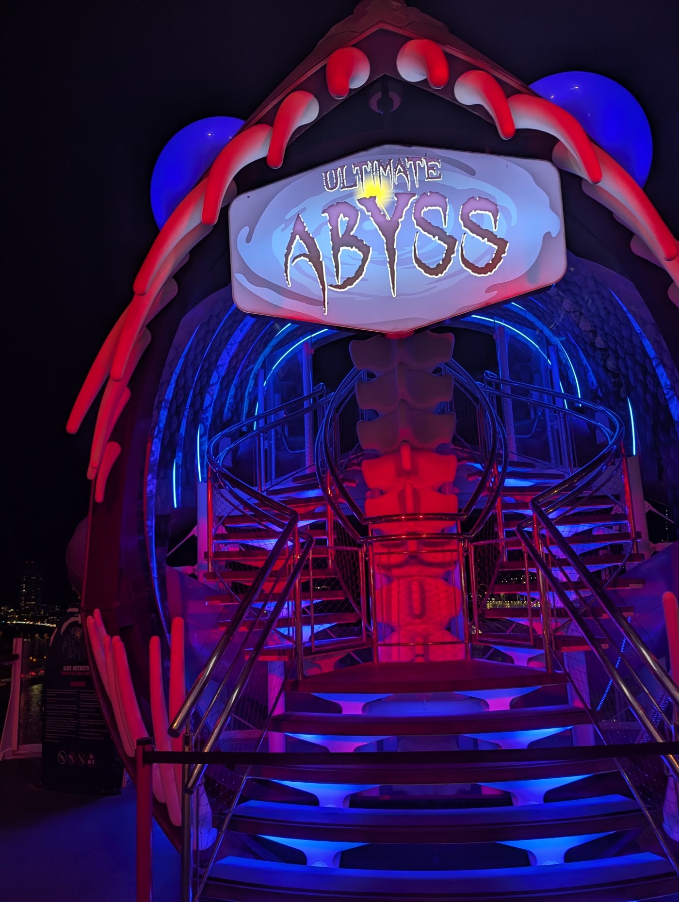 The Ultimate Abyss slide entrance on Harmony of the Seas